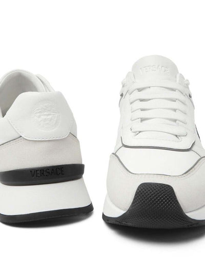 Sneakers Stringate Con Logo Bianco