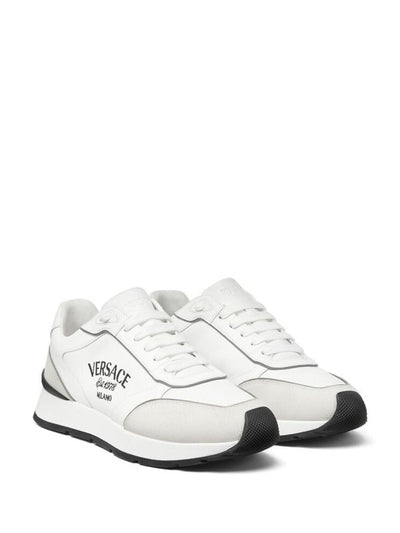 Sneakers Stringate Con Logo Bianco