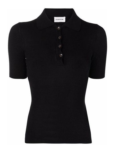 Top In T-shirt Con Colletto Polo