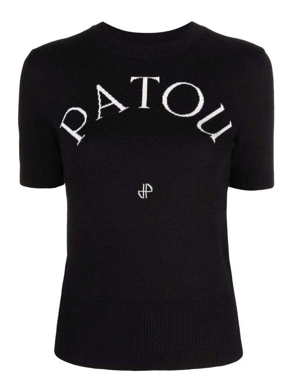 T-shirt Patou Jacquard A Maniche Corte