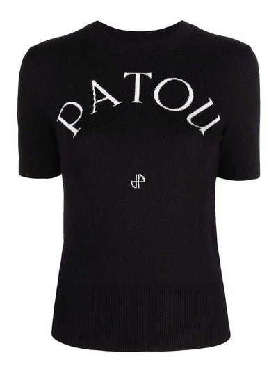 T-shirt Patou Jacquard A Maniche Corte