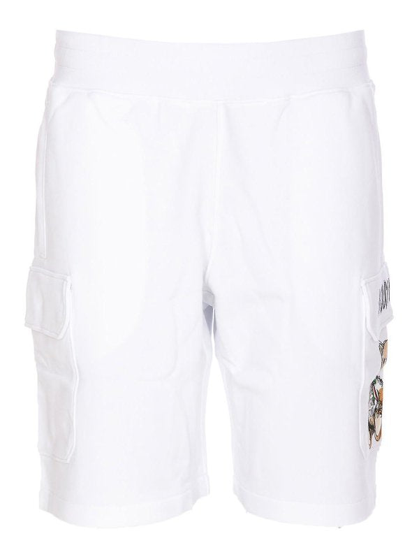 Shorts Di Felpa Con Orsetti Disegnati