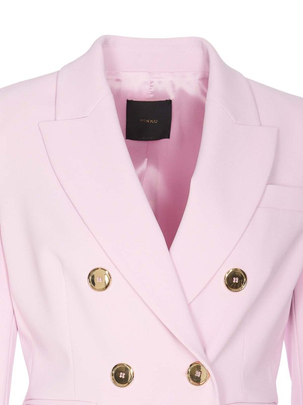 Blazer Rosa Granato Con Doppiopetto