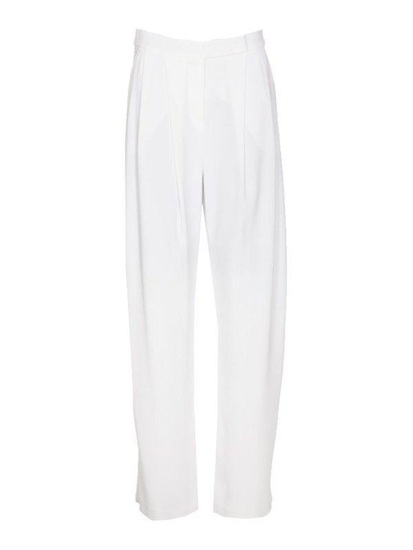 Pantalone Montano Bianco Con Zip Frontale E