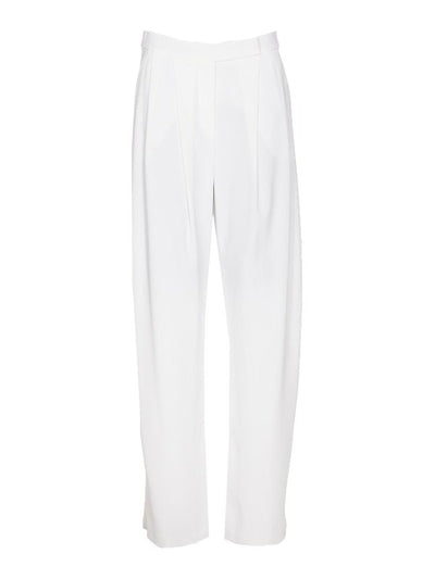 Pantalone Montano Bianco Con Zip Frontale E