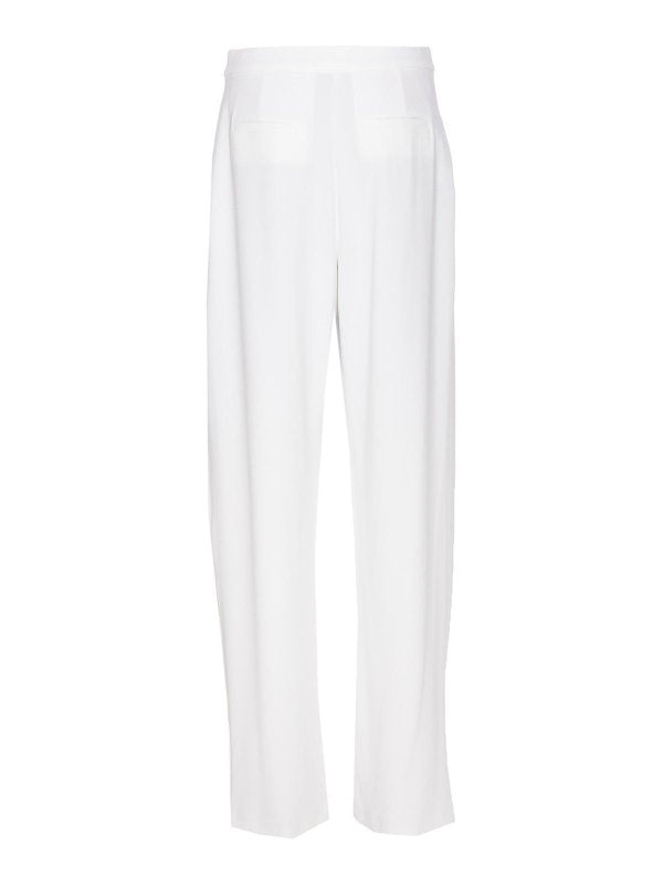 Pantalone Montano Bianco Con Zip Frontale E