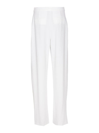 Pantalone Montano Bianco Con Zip Frontale E