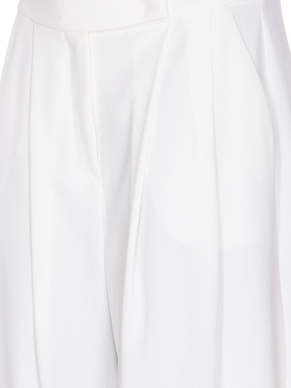 Pantalone Montano Bianco Con Zip Frontale E