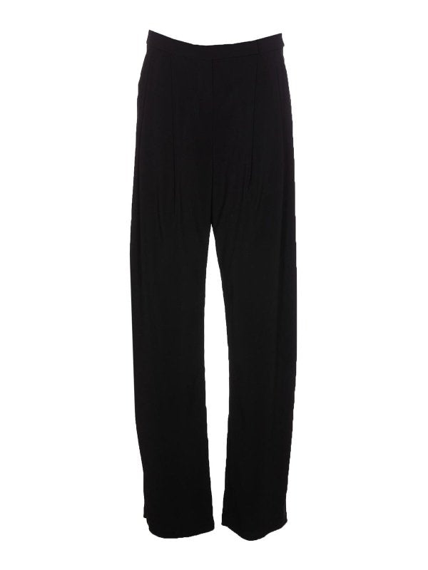 Pantalone Montano Nero Con Zip Frontale E