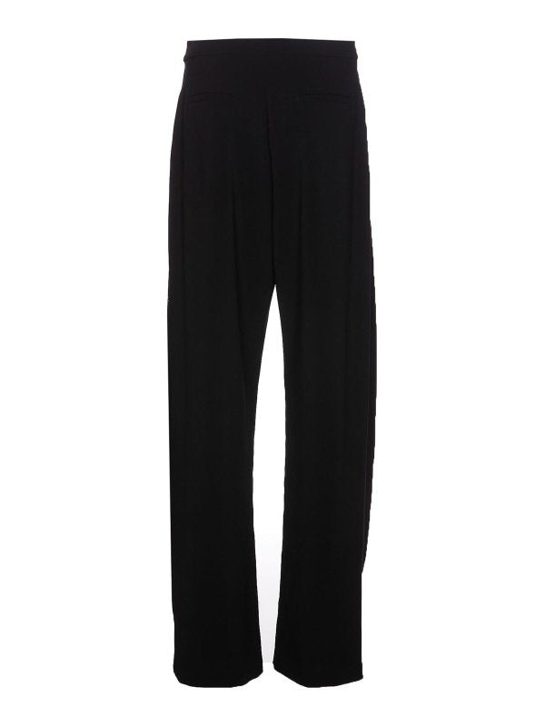 Pantalone Montano Nero Con Zip Frontale E