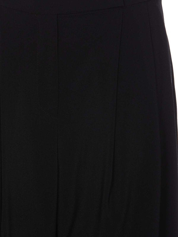 Pantalone Montano Nero Con Zip Frontale E