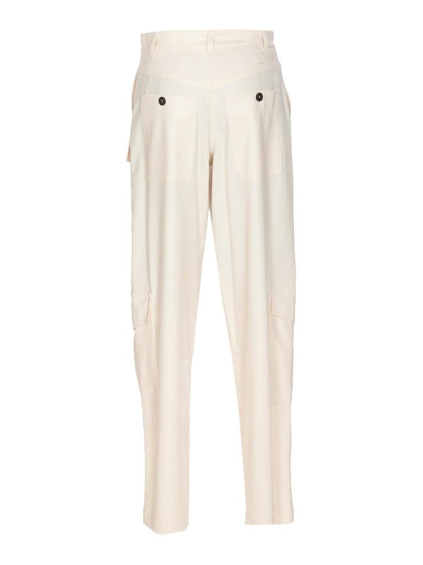 Pantaloni Serodoli Beige Con Tasche Cargo