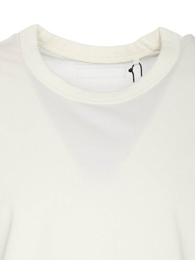 T-shirt Bianca Girocollo Con Logo Stampato