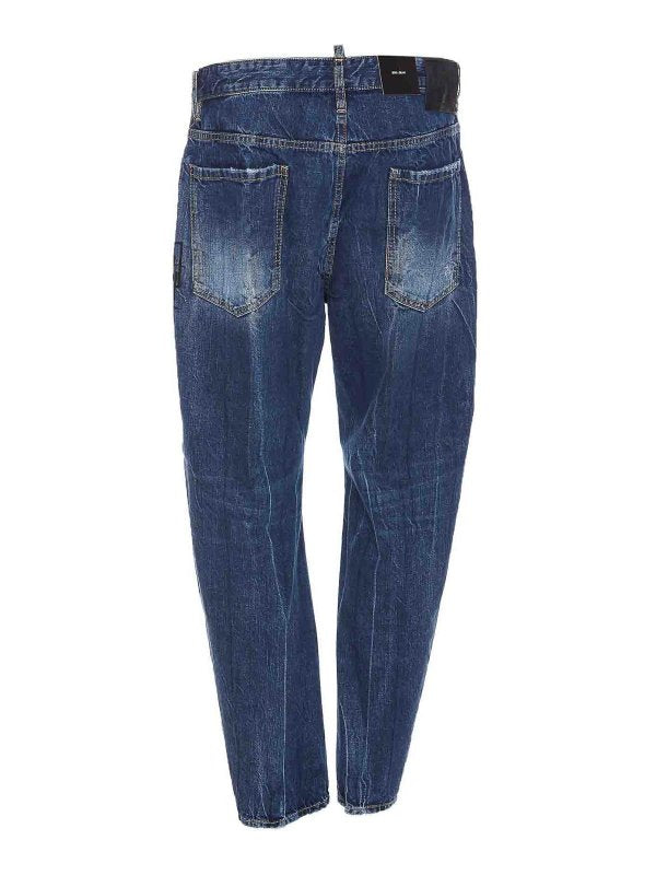 Toppa Con Stampa Bottoni Jeans Denim Bro