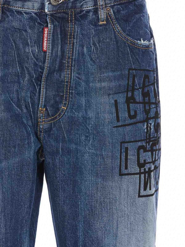 Toppa Con Stampa Bottoni Jeans Denim Bro