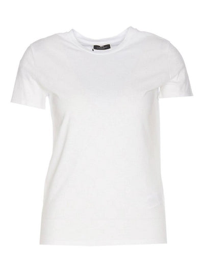 T-shirt Bianca Con Logo Girocollo