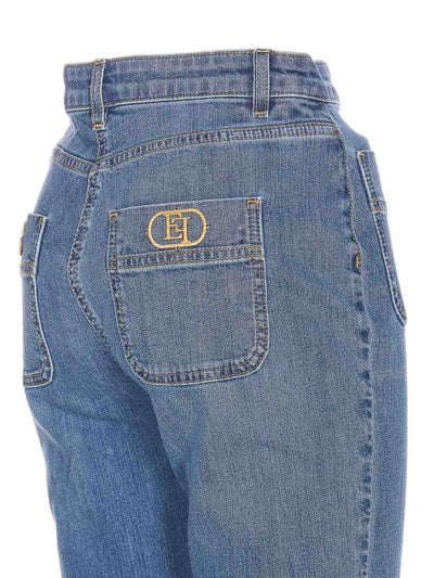 Jeans In Denim Con Logo