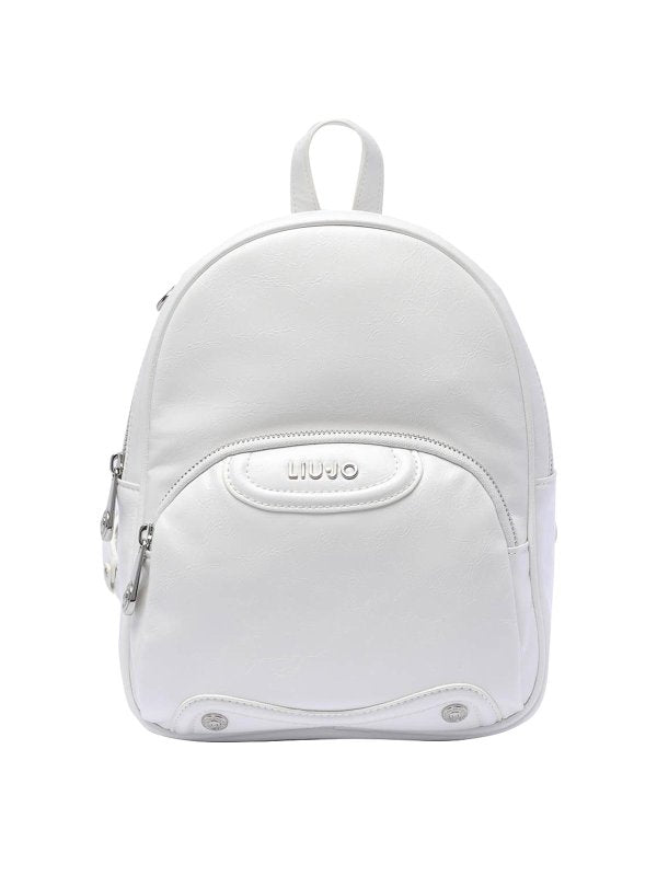 Tasche Con Zip Per Zaino Con Logo Bianco