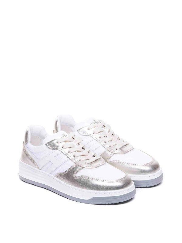 Sneakers Bianche H Lacci Laterali