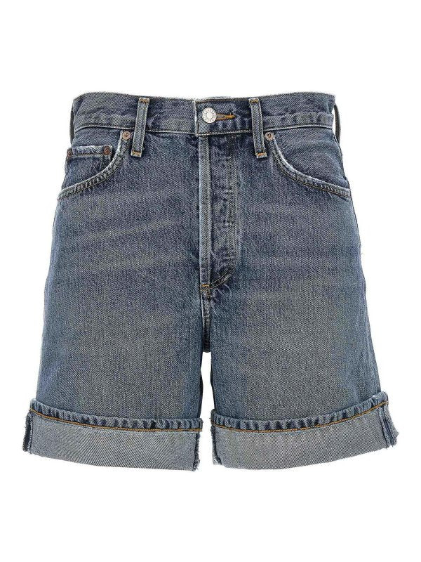 Shorts Dame In Denim Effetto Used