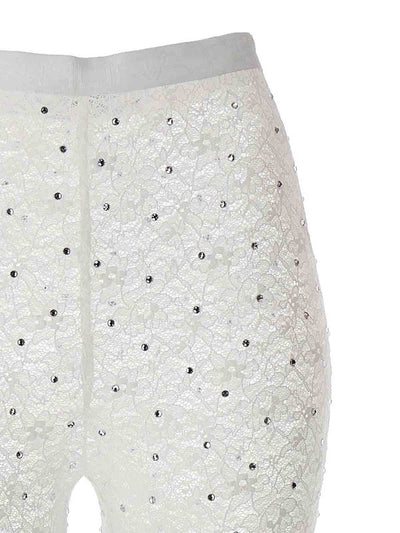 Leggings In Pizzo Con Strass