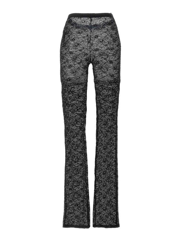 Leggings In Pizzo Con Strass