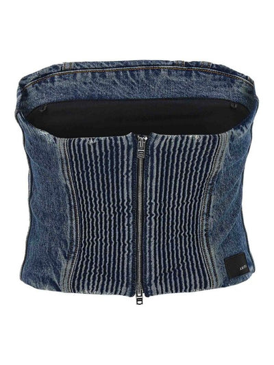 Top Bustino In Denim