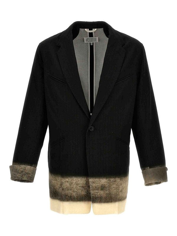 Blazer Gessato Trompe Loeil