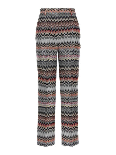 Pantaloni In Misto Zig Zag