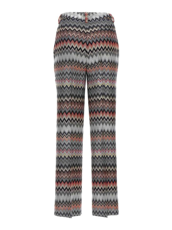 Pantaloni In Misto Zig Zag