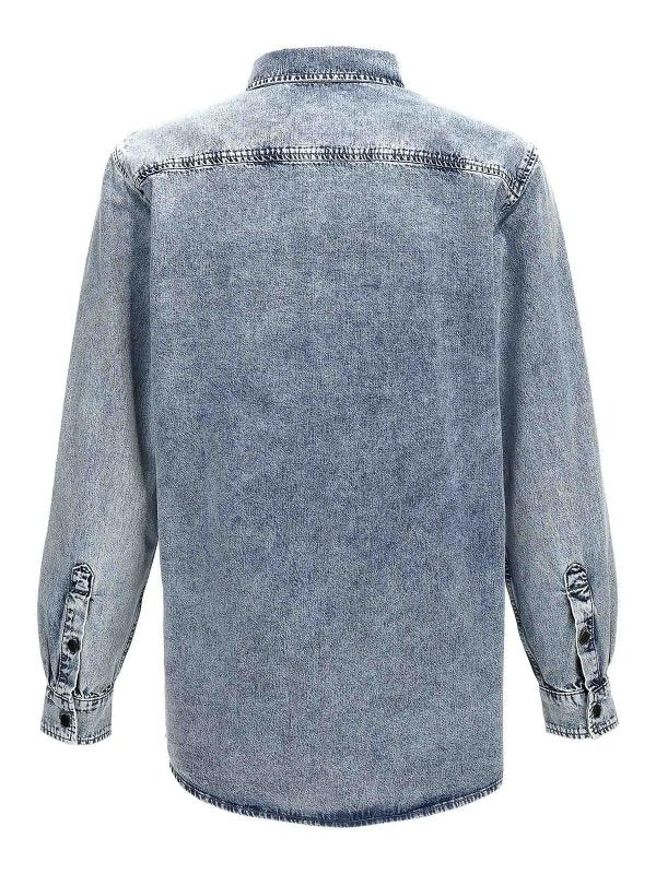 Camicia In Denim Di Cotone Con Logo Teddy