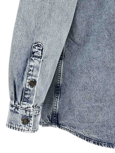 Camicia In Denim Di Cotone Con Logo Teddy