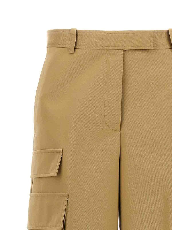 Pantaloni Cargo In Gabardine Di Cotone