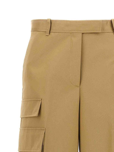 Pantaloni Cargo In Gabardine Di Cotone