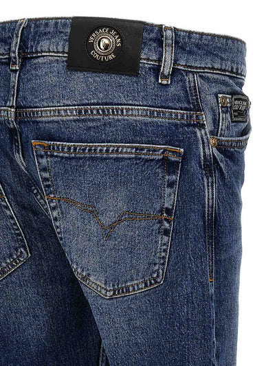 Jeans Con Placca Con Logo