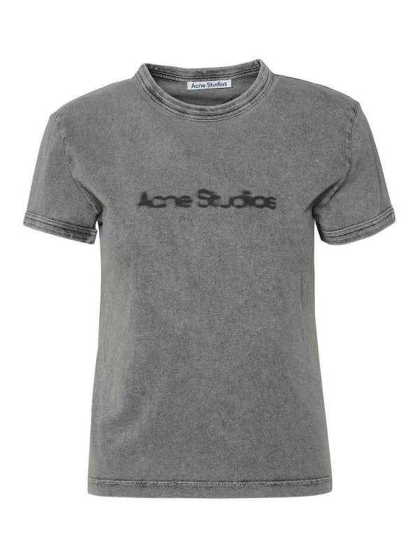 T-shirt In Cotone Grigio