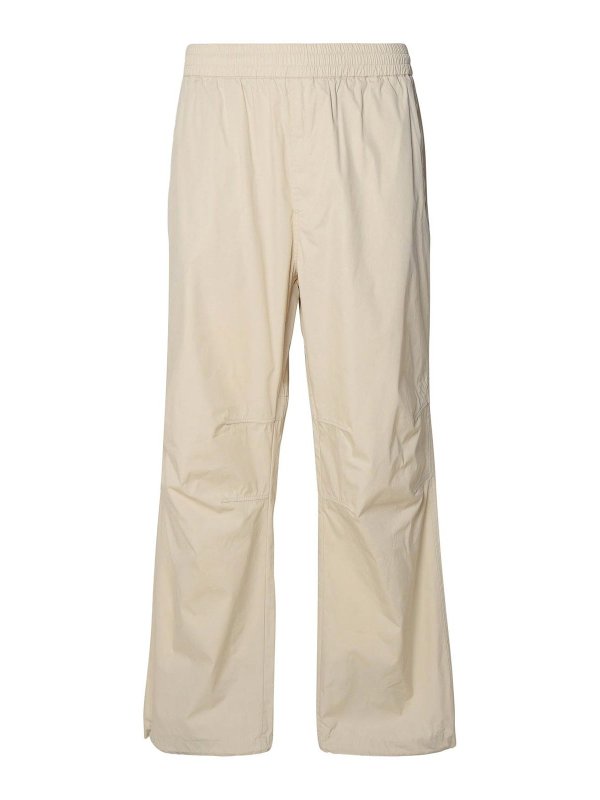 Pantaloni In Misto Cotone Beige