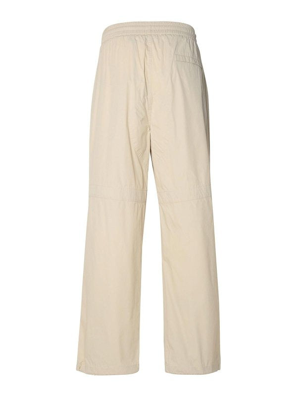 Pantaloni In Misto Cotone Beige