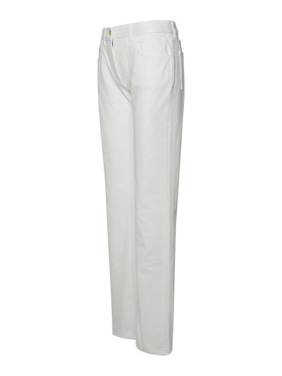 Jeans In Cotone Bianco