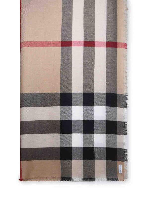 Sciarpa In Misto Cashmere Beige