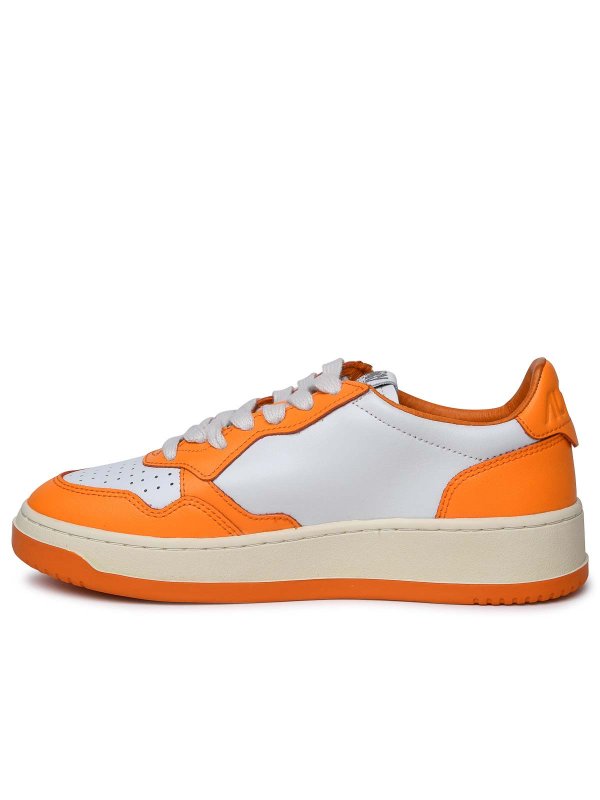 Sneaker In Pelle Arancione Medaglia