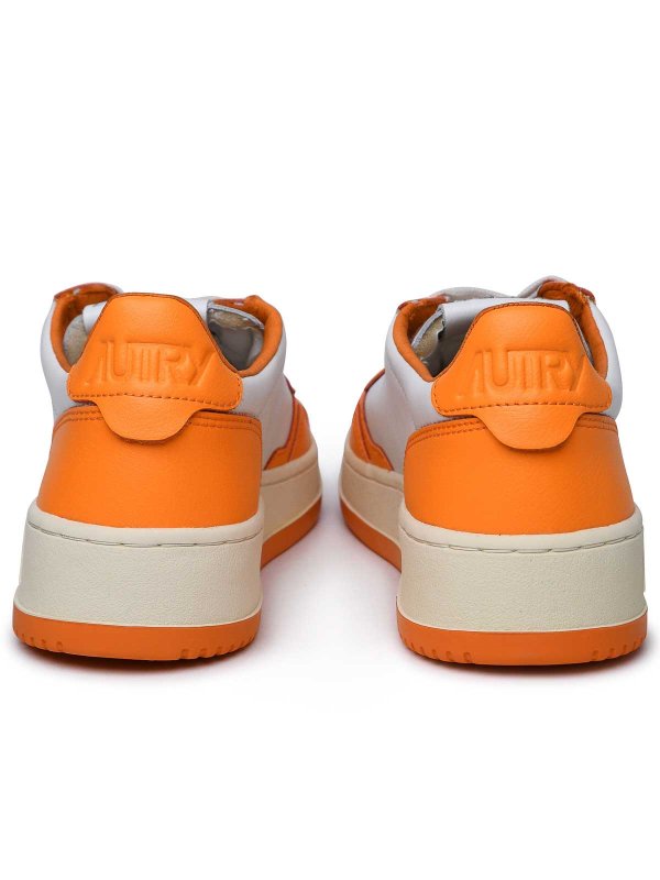 Sneaker In Pelle Arancione Medaglia