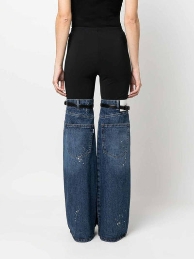 Pantaloni In Denim Ibrido