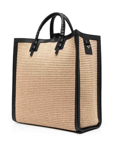 Borsa Tote Beauriva In Rafia E Pelle