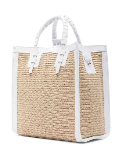 Borsa Tote Beauriva Mini In Rafia E Pelle