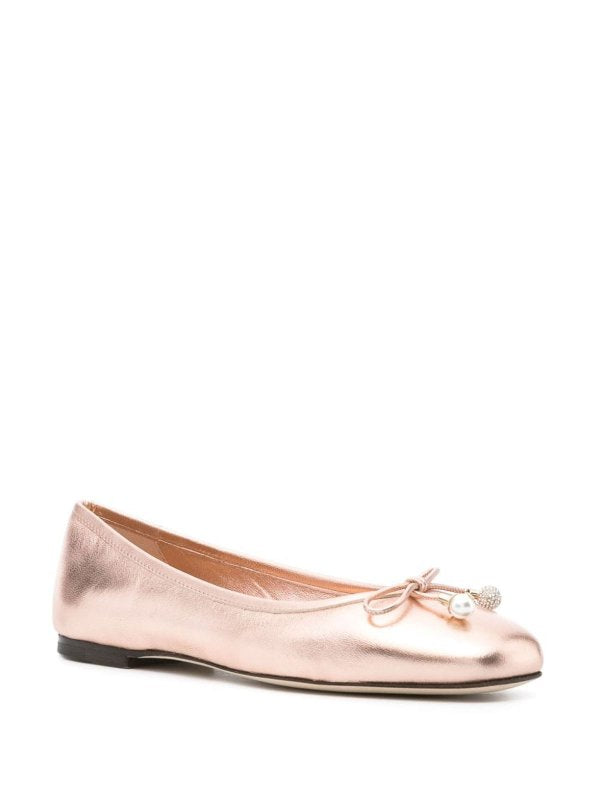 Ballerine Elme Flat In Pelle Metallizzata