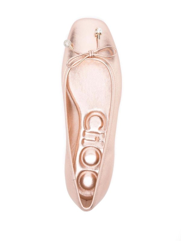 Ballerine Elme Flat In Pelle Metallizzata