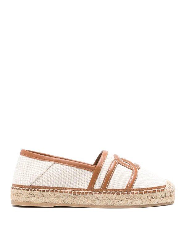 Espadrillas In Tela E Pelle