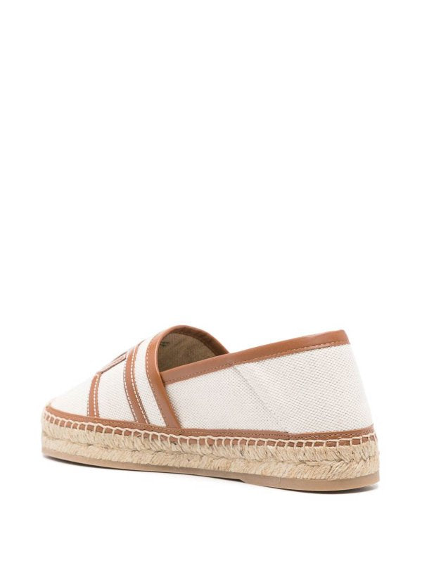 Espadrillas In Tela E Pelle