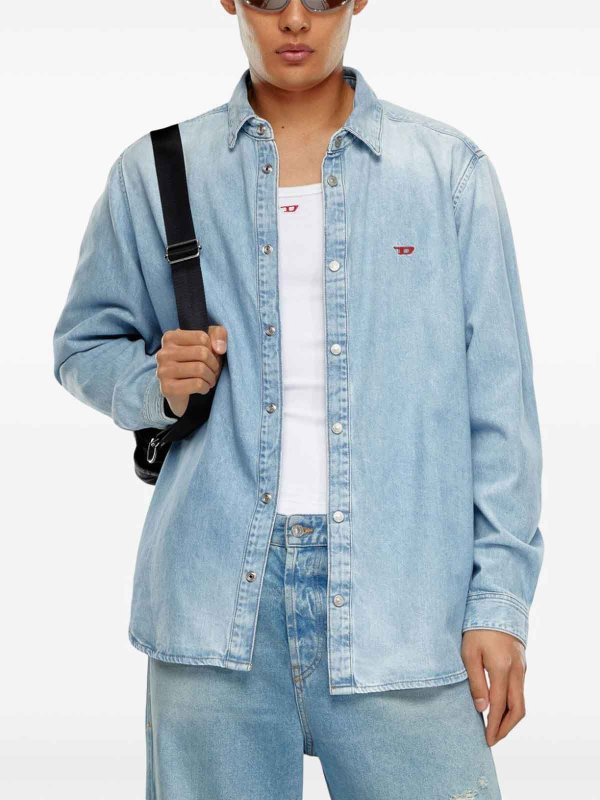 Camicia In Denim Azzurro